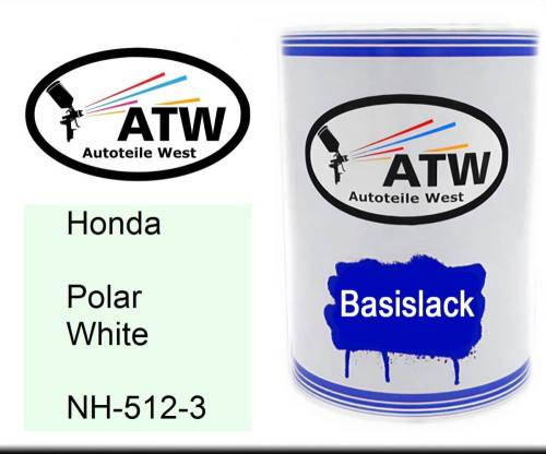 Honda, Polar White, NH-512-3: 500ml Lackdose, von ATW Autoteile West.